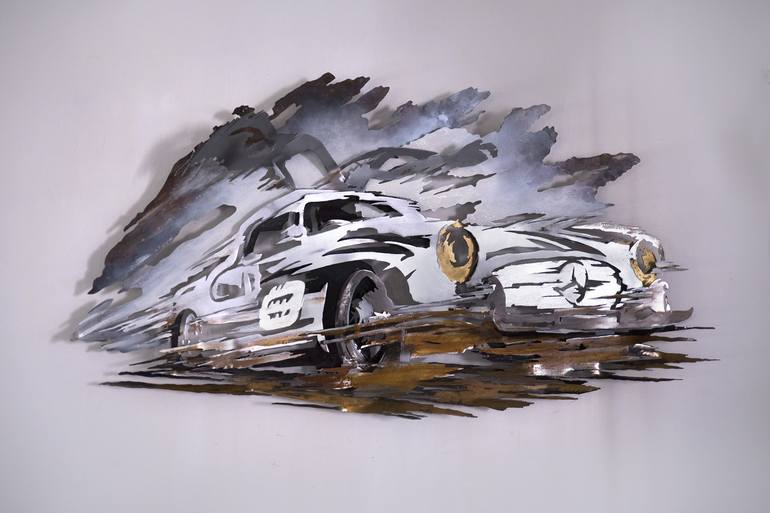 Original Automobile Sculpture by Frederic Daty