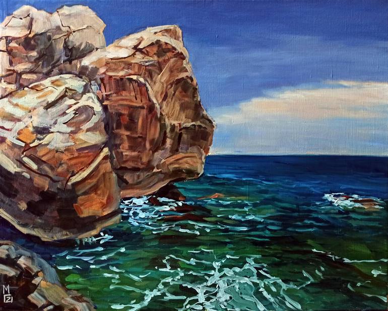 Rock Scape 8 Landscape Painting Gift Idea Painting By Mary Grinkevich Saatchi Art