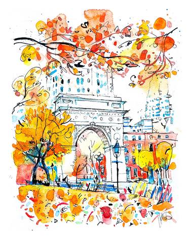 Print of Architecture Paintings by Helen Denisevich