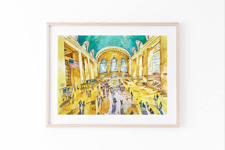 Original Architecture Painting by Helen Denisevich