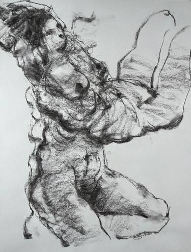 Original Figurative Nude Drawings by Anday Carden