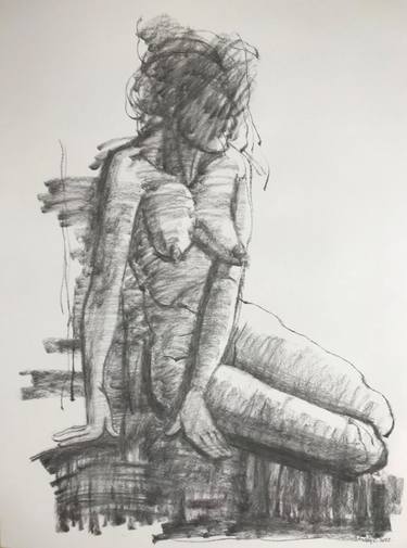Original Figurative Nude Drawings by Anday Carden