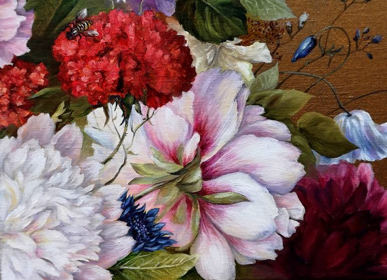 Original Floral Painting by Tatiana Zhuravleva