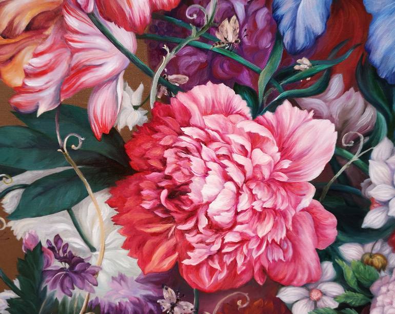 Original Floral Painting by Tatiana Zhuravleva