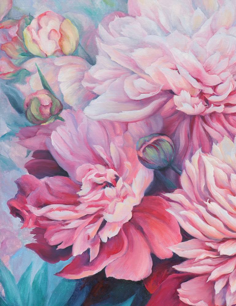 Original Floral Painting by Tatiana Zhuravleva