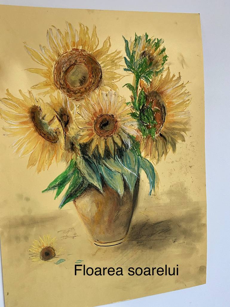 Sunflower Drawing By Paunita Moldovan Saatchi Art