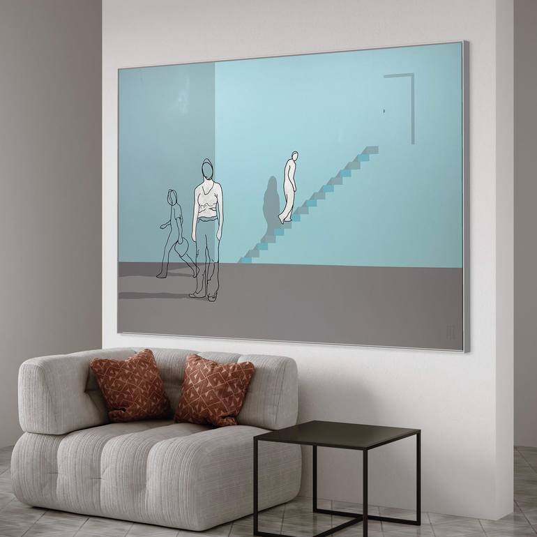 Original Abstract Landscape Painting by Pez Art