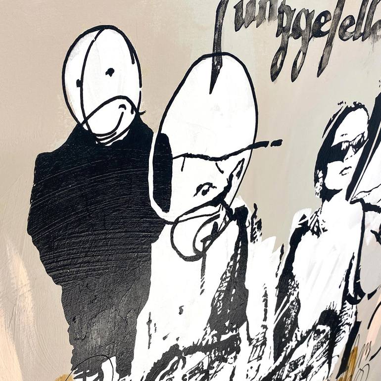 Original Abstract Fashion Painting by Pez Art