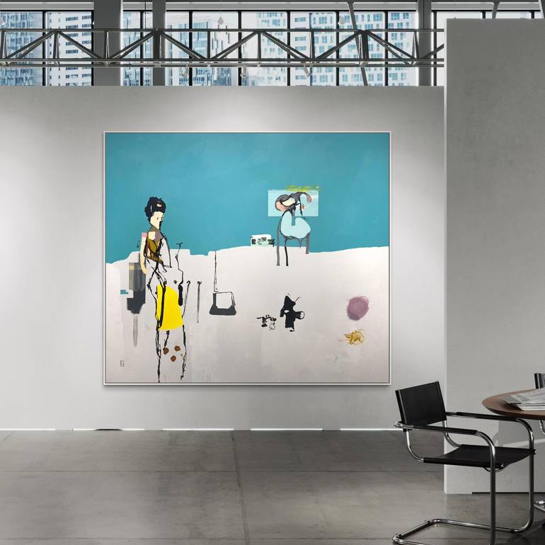 Original Figurative Abstract Painting by Pez Art