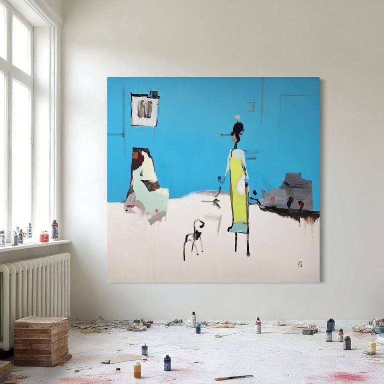 Original Figurative Abstract Painting by Pez Art