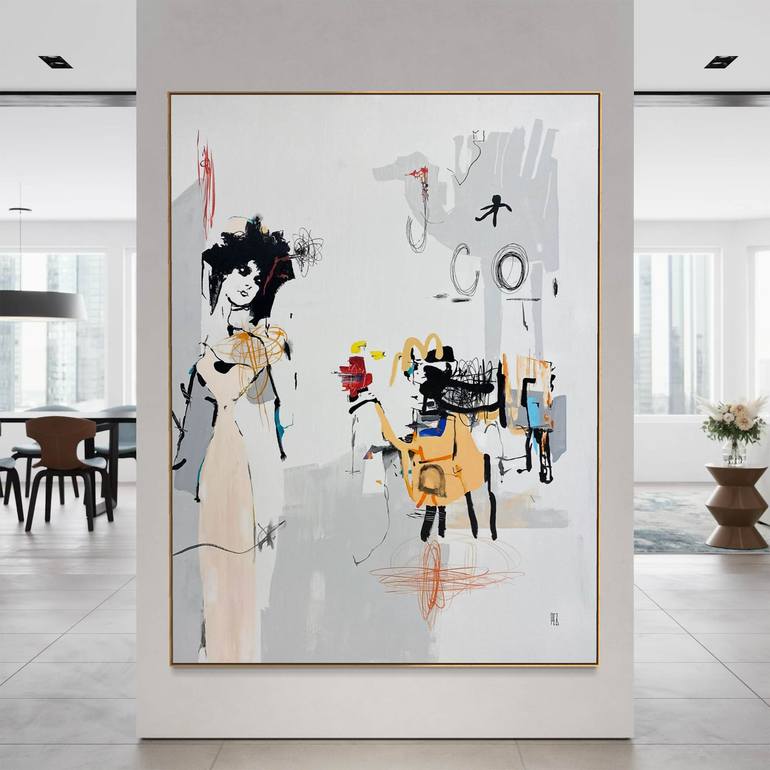 Original Figurative Abstract Painting by Pez Art