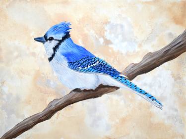 the overdetailed painting of a beautiful blue jay by xRebelYellx on  DeviantArt