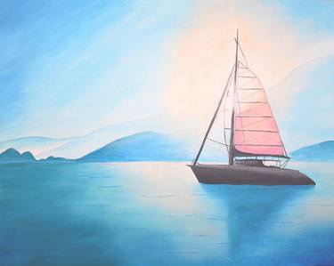 Print of Art Deco Sailboat Paintings by Brady Nielson