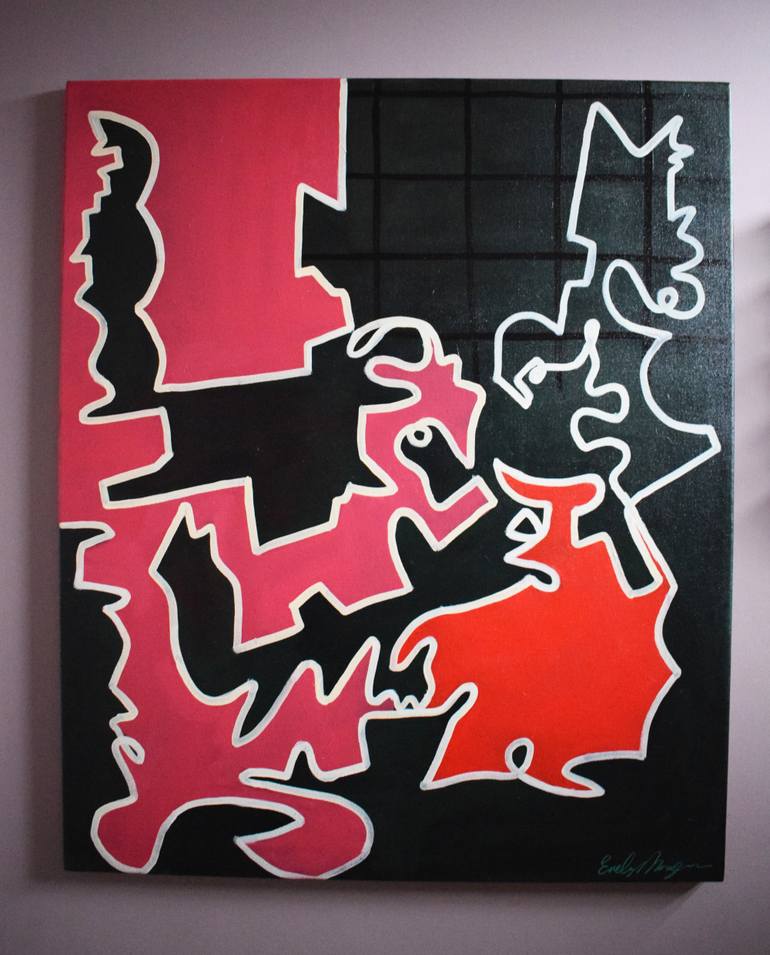 Original Expressionism Abstract Painting by Evelyn Morgan