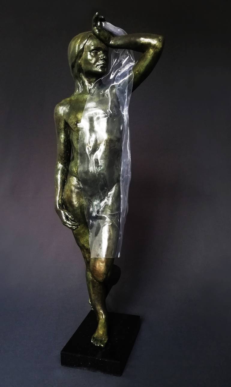 Original Figurative Nude Sculpture by Svetlana Saveljeva