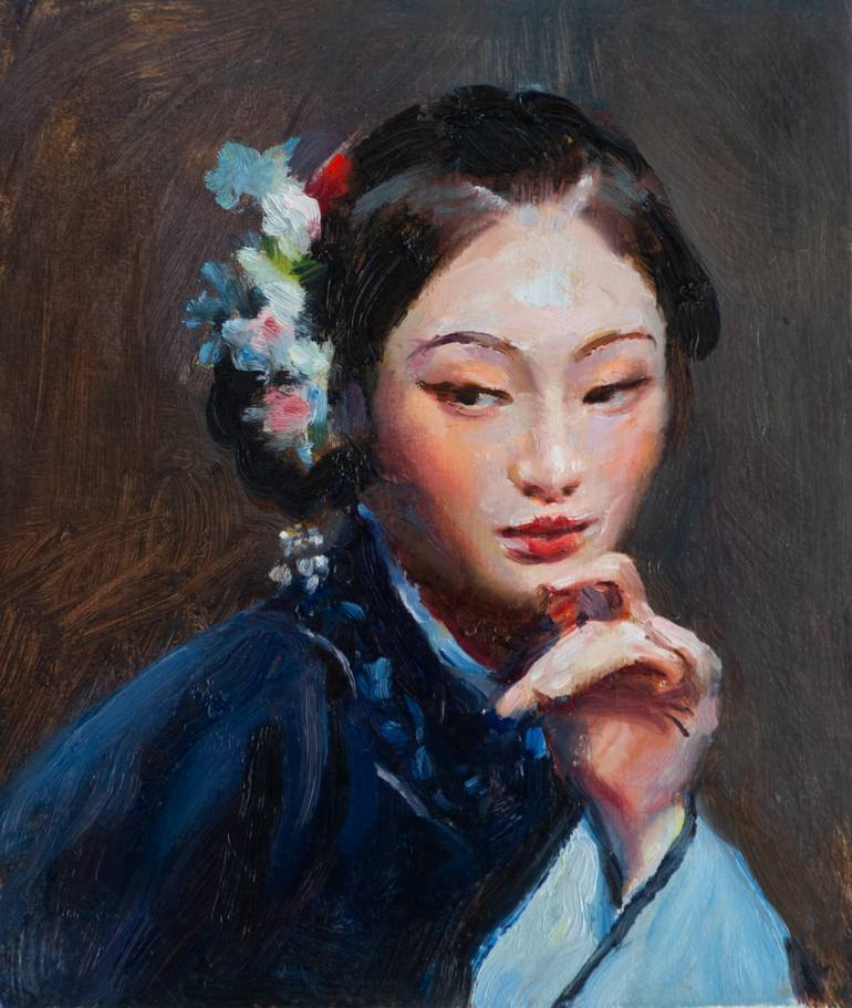 Print of Figurative Portrait Paintings by Anastasiia Borodina