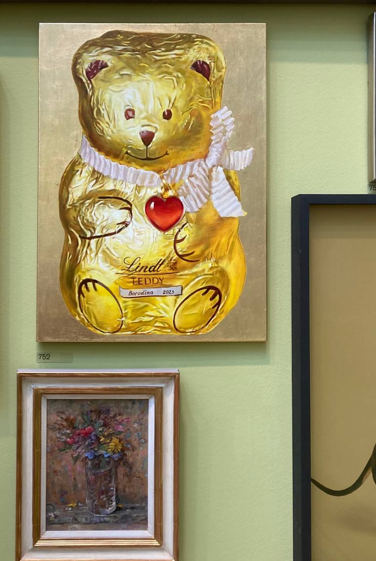 Original Figurative Christmas Painting by Anastasiia Borodina