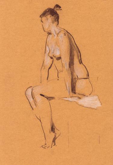 Original Realism Nude Drawings by Anastasiia Borodina