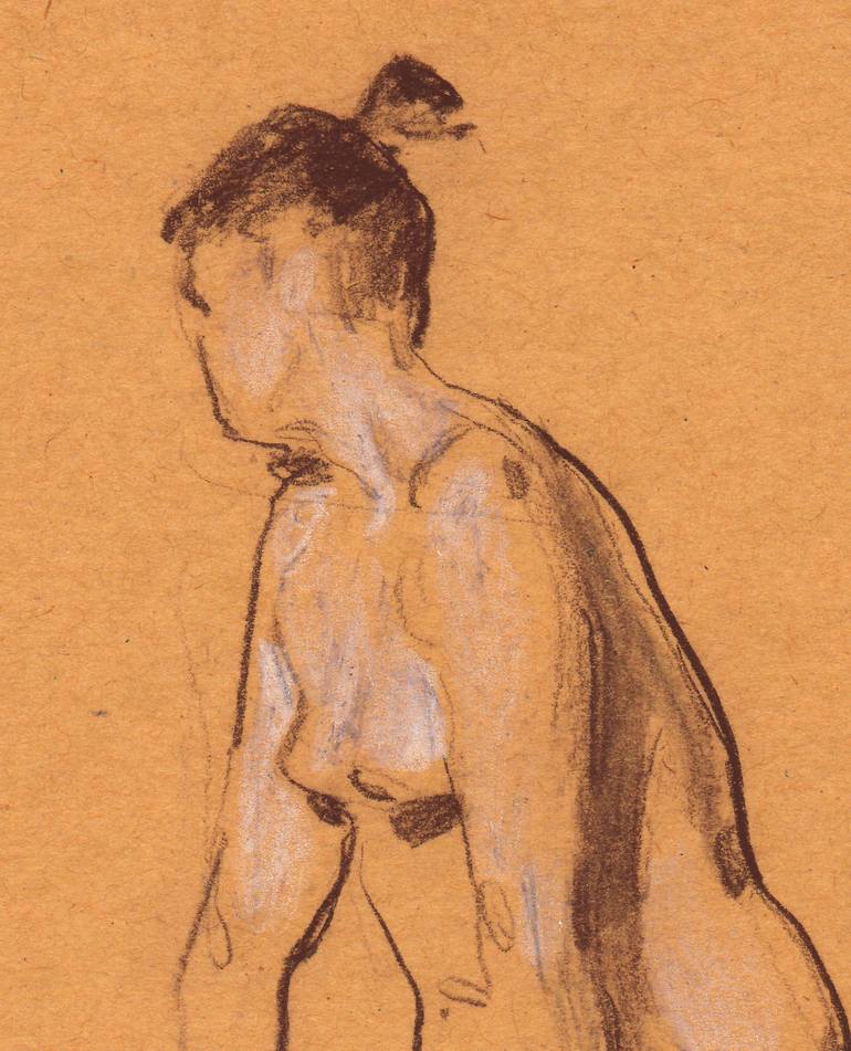 Original Nude Drawing by Anastasiia Borodina