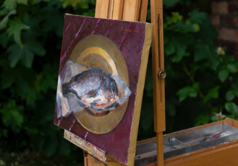 Original Impressionism Fish Painting by Anastasiia Borodina
