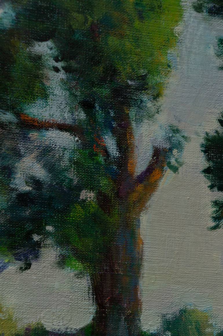 Original Impressionism Tree Painting by Anastasiia Borodina