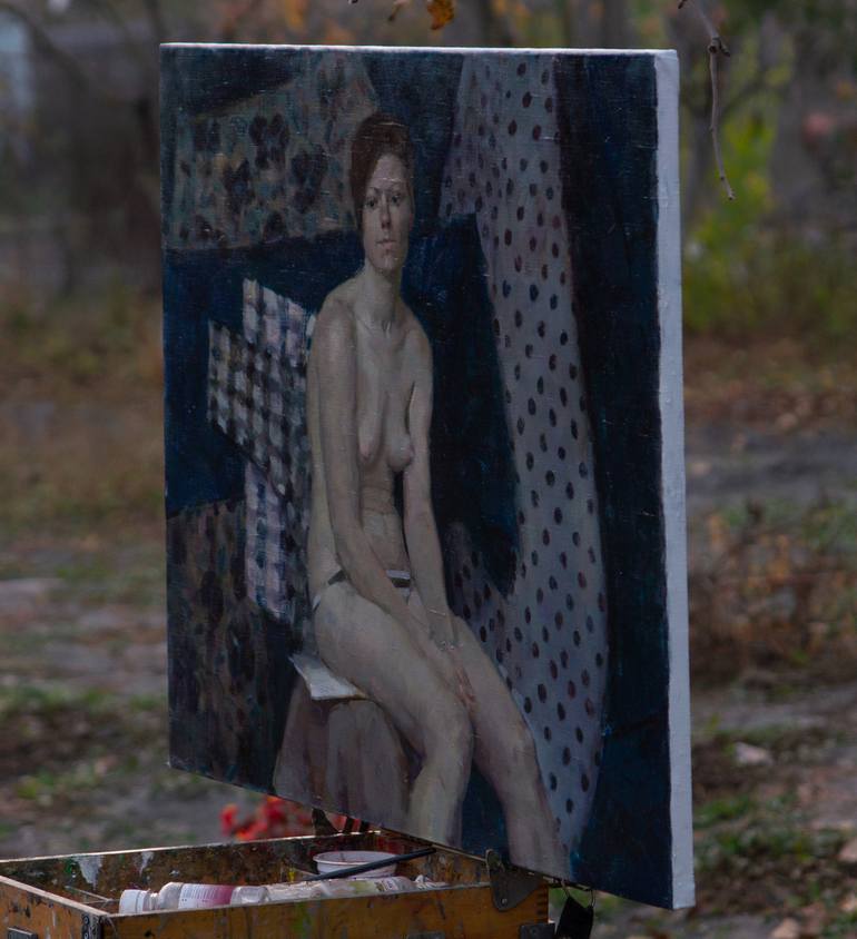 Original Nude Painting by Anastasiia Borodina