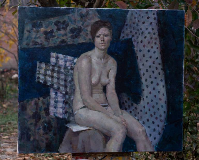 Original Figurative Nude Painting by Anastasiia Borodina