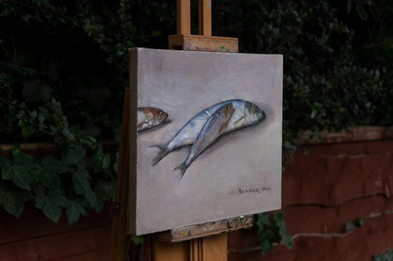 Original Impressionism Fish Painting by Anastasiia Borodina