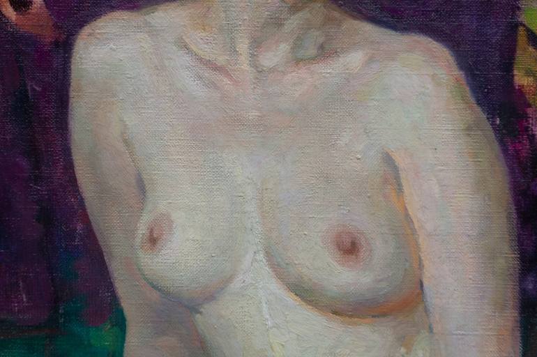 Original Figurative Nude Painting by Anastasiia Borodina