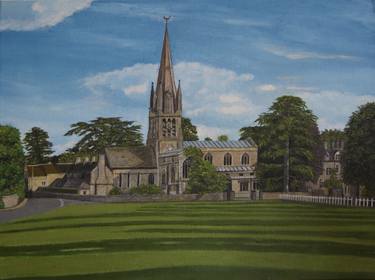 St Marys Church Witney UK Giclee Limited edition print thumb