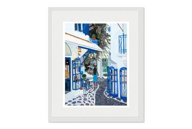 Skiathos Town Framed Giclee limited edition print thumb