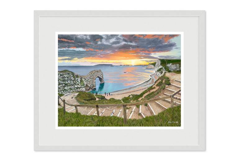 Durdle Door framed Painting