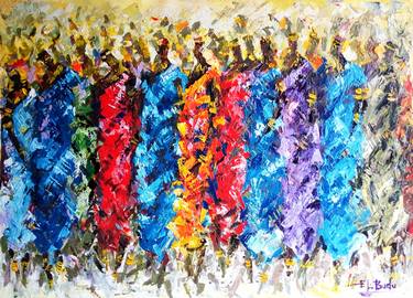 Print of Abstract Expressionism Abstract Paintings by Ernest Larbi Budu