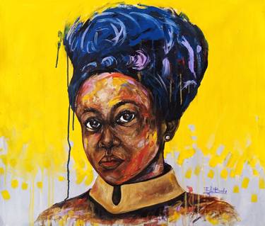 Original Figurative Women Paintings by Ernest Larbi Budu