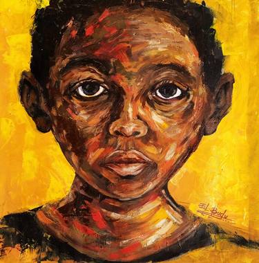 Original Abstract Expressionism Portrait Paintings by Ernest Larbi Budu