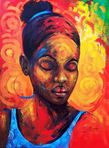 Original Abstract Expressionism Abstract Paintings by Ernest Larbi Budu