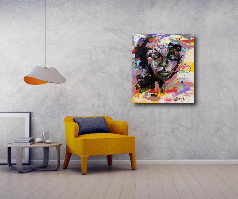 Original Abstract Expressionism Abstract Painting by Ernest Larbi Budu
