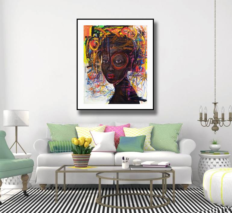 Original Abstract Expressionism Abstract Painting by Ernest Larbi Budu
