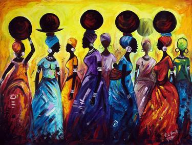Original Women Paintings by Ernest Larbi Budu