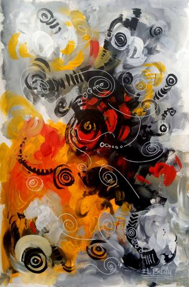 Original Abstract Expressionism Abstract Paintings by Ernest Larbi Budu