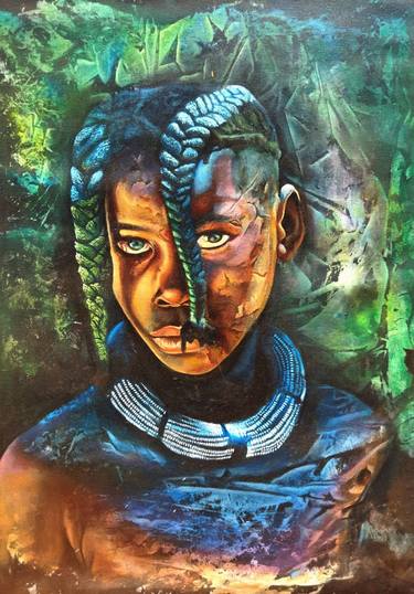 Print of Expressionism Portrait Paintings by Ernest Larbi Budu
