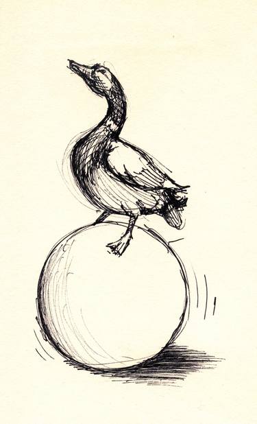 Original Surrealism Animal Drawings by Stephan Vos