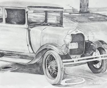 Original Automobile Drawings by Allen Spencer