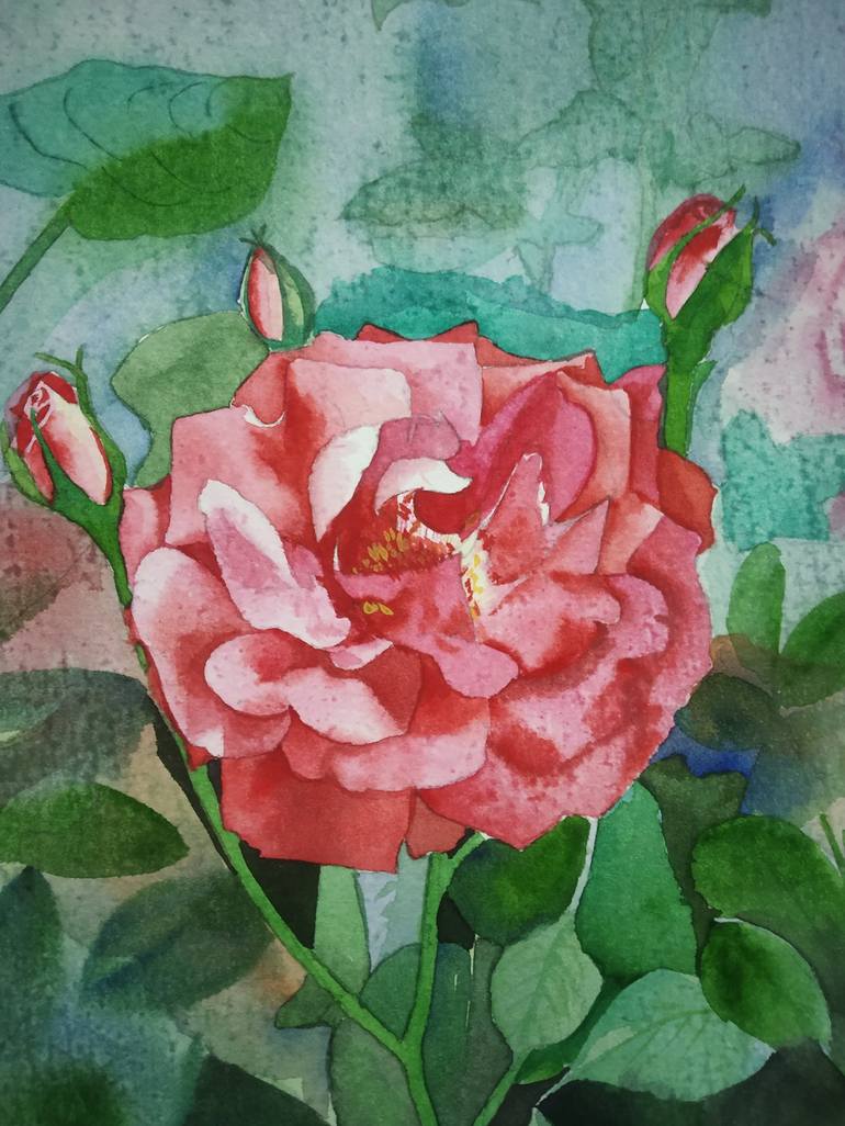 Original Floral Painting by SUNIL Kumar