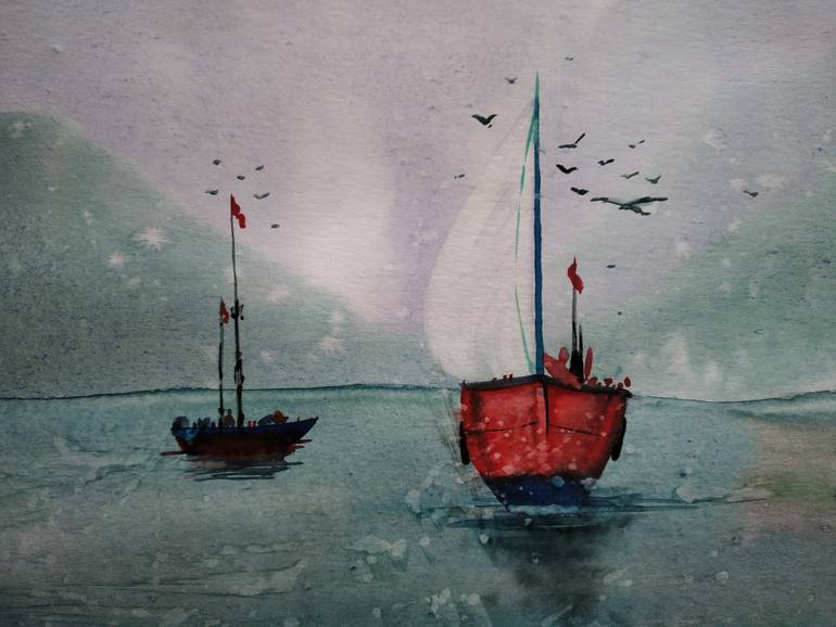 Original Art Deco Other Painting by Sunil Kumar