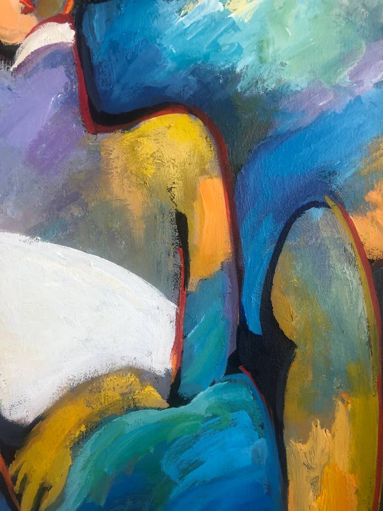Original Abstract Expressionism Women Painting by Shalla Javid