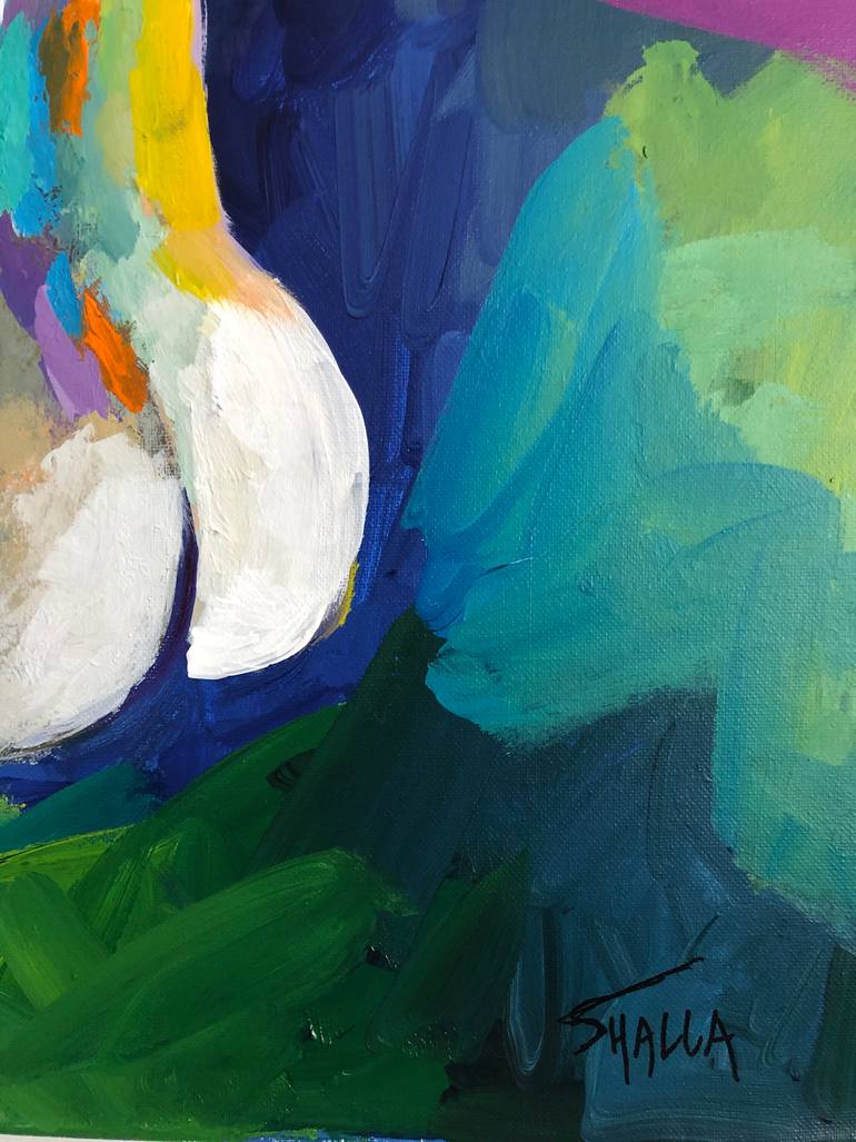 Original Abstract Expressionism Abstract Painting by Shalla Javid