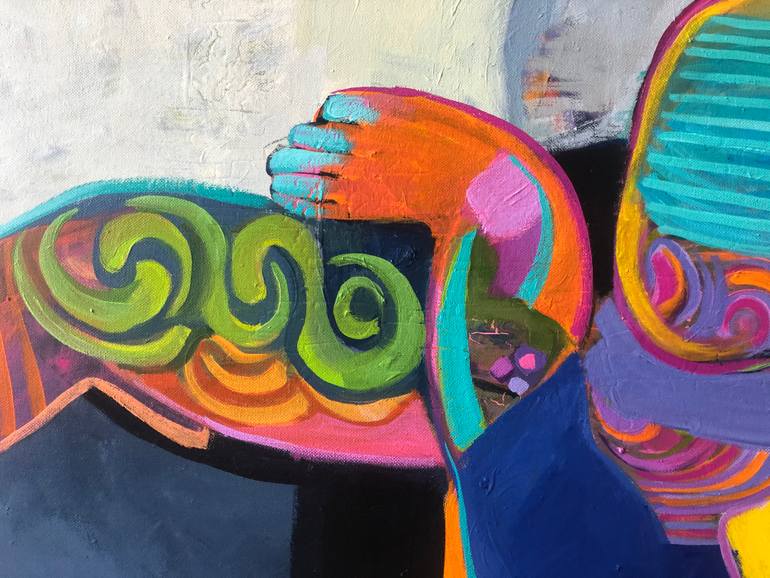 Original Abstract Expressionism Abstract Painting by Shalla Javid