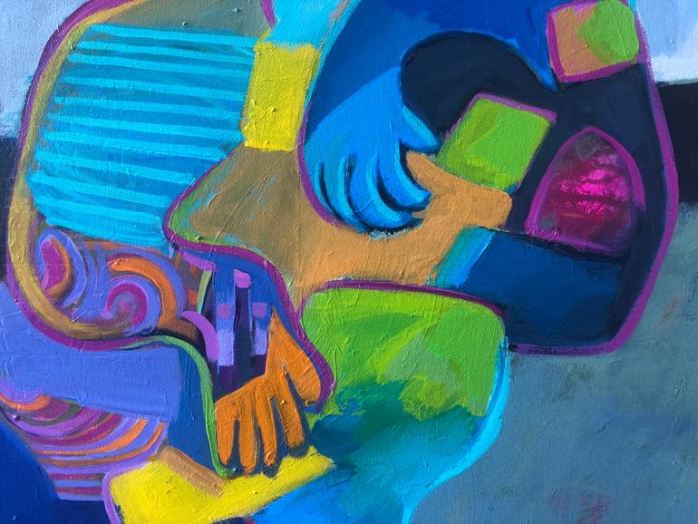 Original Abstract Expressionism Abstract Painting by Shalla Javid