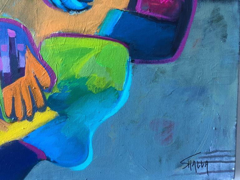Original Abstract Expressionism Abstract Painting by Shalla Javid